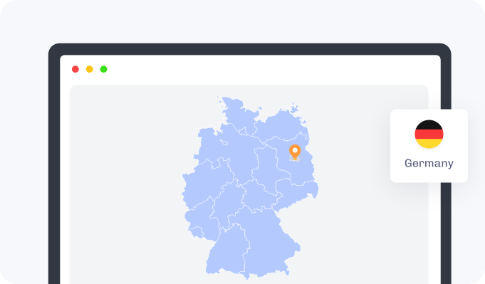 German residential IP geolocation illustration